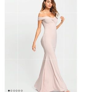 New Off Shoulder Twist Front Gown